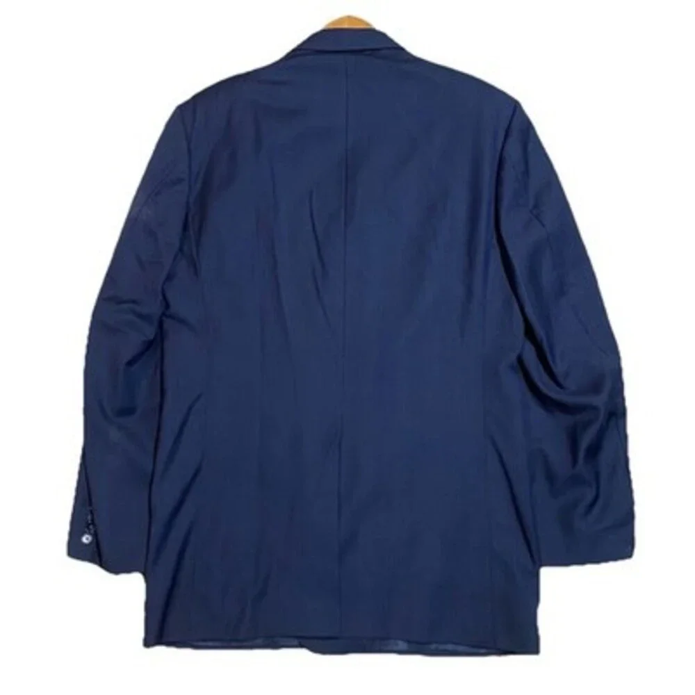 Vintage Loro Piana Hickey Freeman Men Blue Blazer 48XLG Tasmanian Super USA Wool